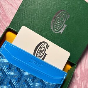 Goyard Sky Blue Card Holder